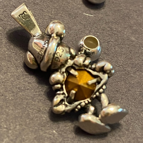 Sterling Disney's Minnie Mouse Pendant Christmas vintage Ruby  Emerald New - Picture 5 of 11